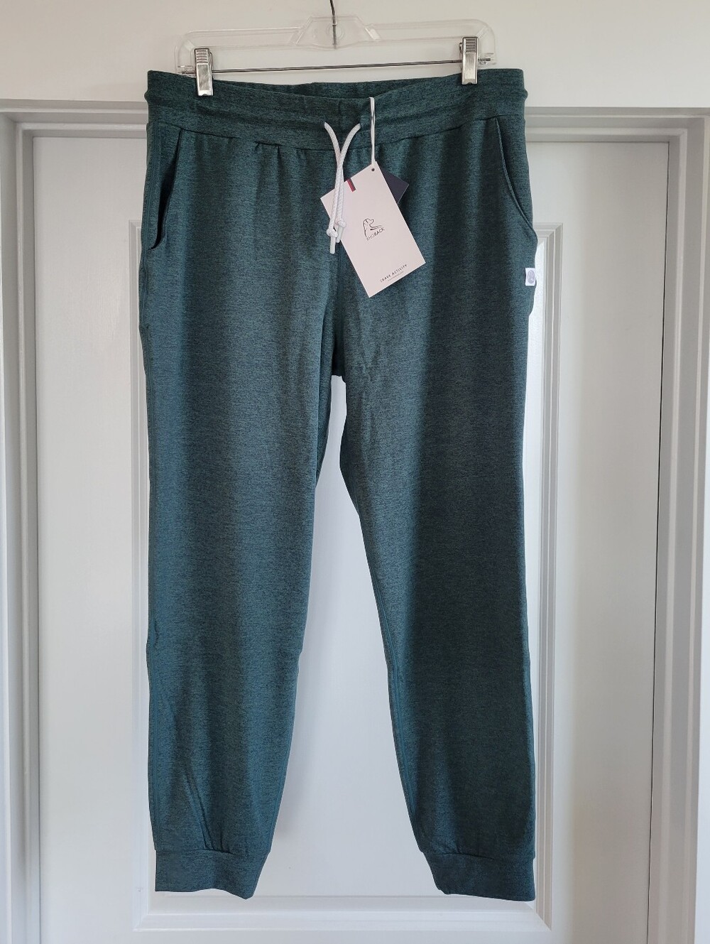 NWT Rhoback Women's Tempo Performance Joggers in Dark Green Heather